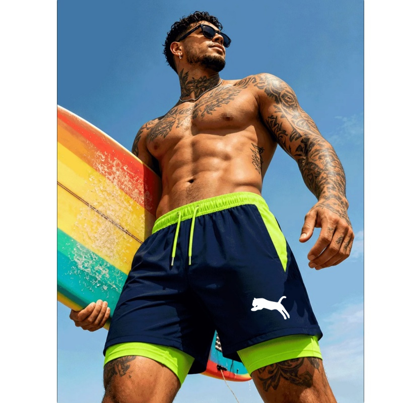 Men Running Cheetah Leopard Si - Compression Shorts Athletes 리뷰 및 가격
