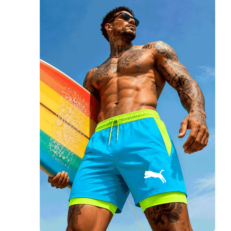 Men Running Cheetah Leopard Si - Compression Shorts Athletes 리뷰 및 가격