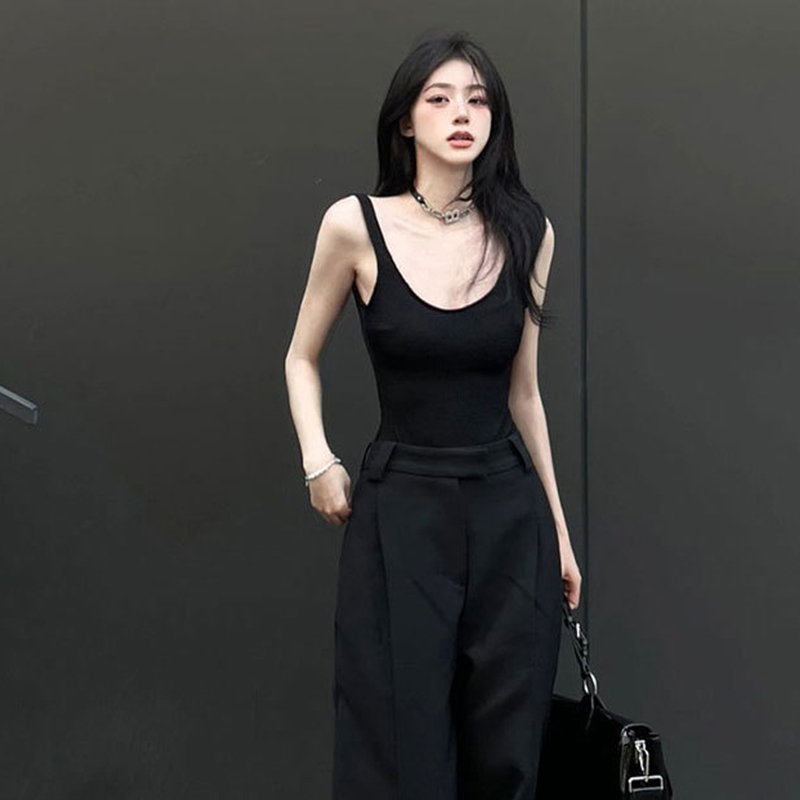Black Strappy Bodysuit Sexy Ba - Tank Top Ribbed 리뷰 및 가격