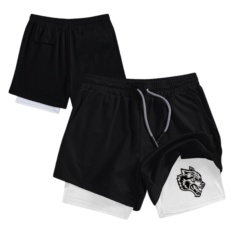Streetwear Men's Double Layer  - Compression Shorts Athletes 리뷰 및 가격