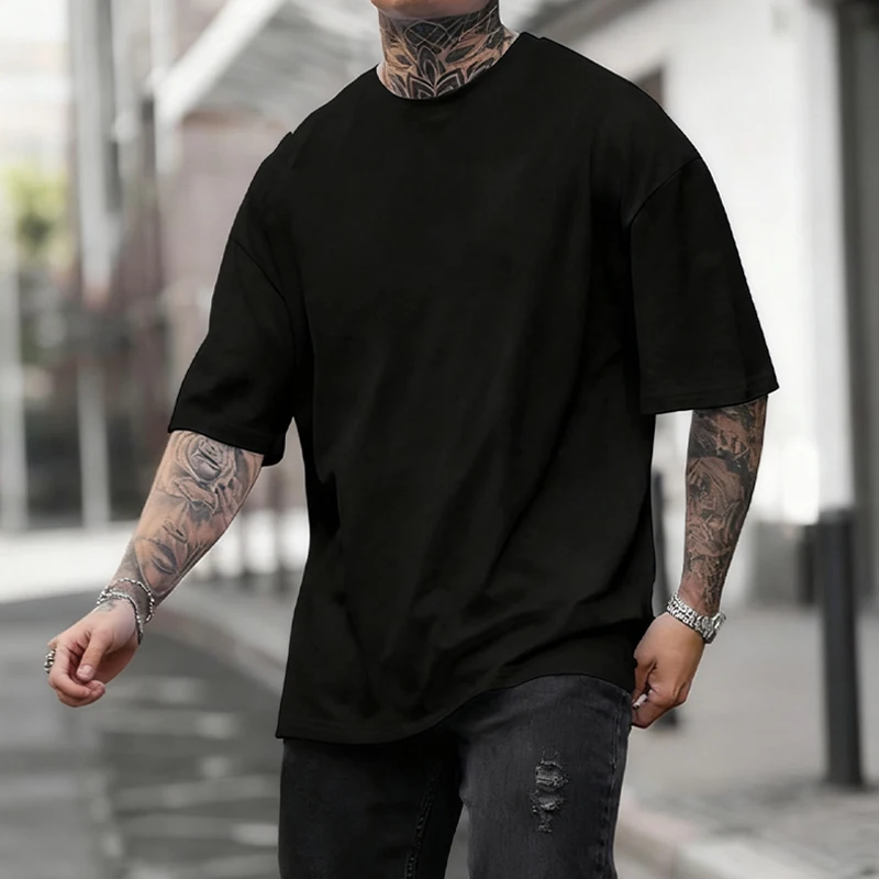 Black 450g Heavyweight Cotton  - Undershirt Crew Neck 리뷰 및 가격