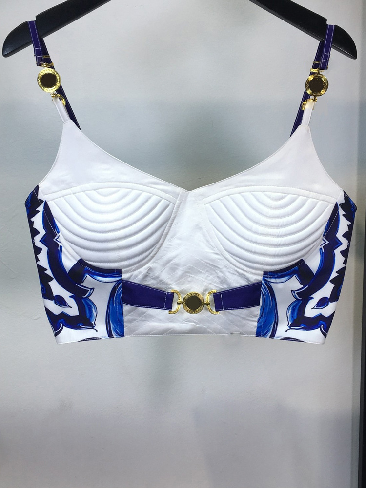 Summer Bohemain Blue And White - Suspender Tank Top 리뷰 및 가격