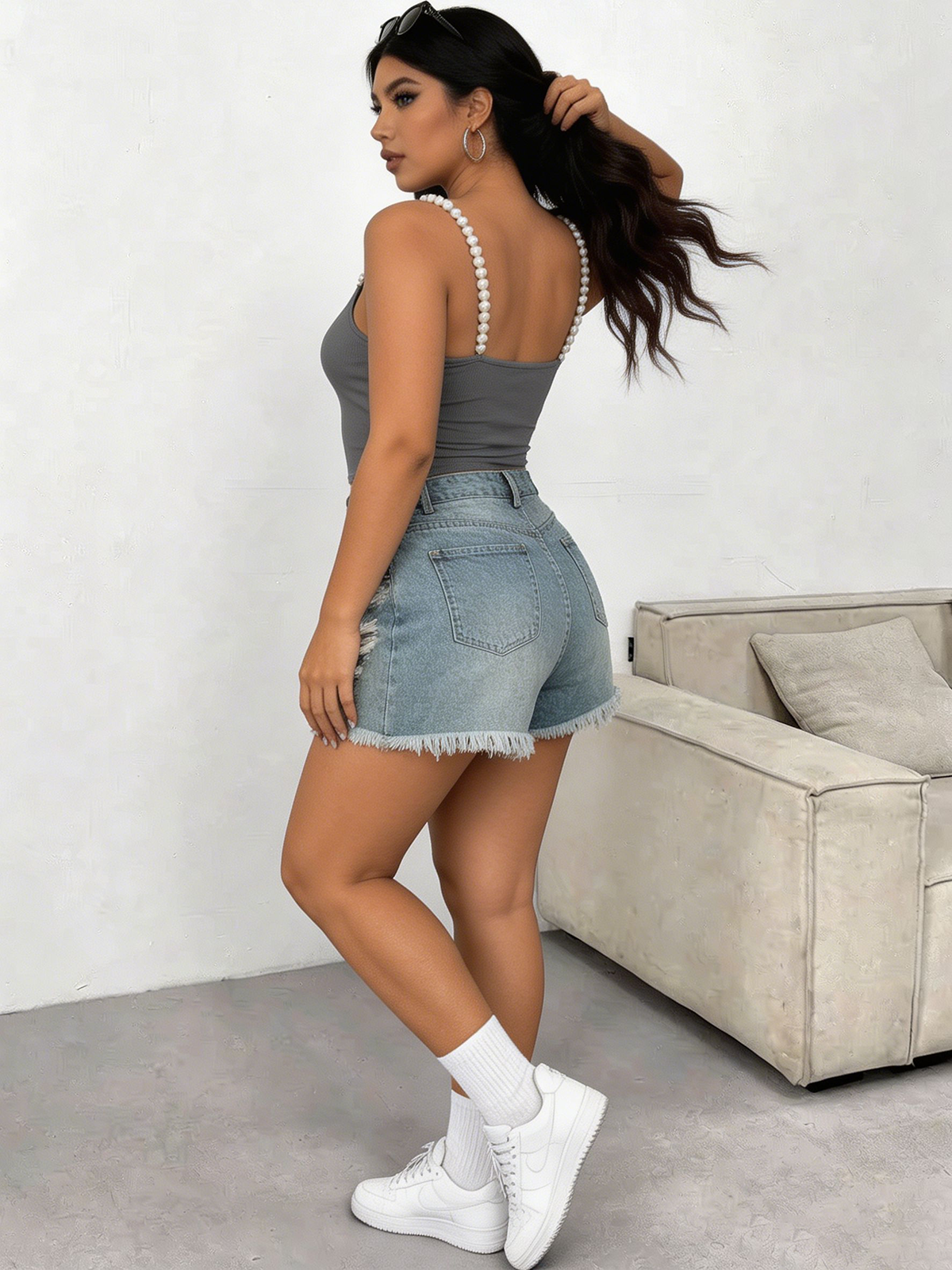 Plus Size Square Neck Pearl St - Tank Top Ribbed 리뷰 및 가격