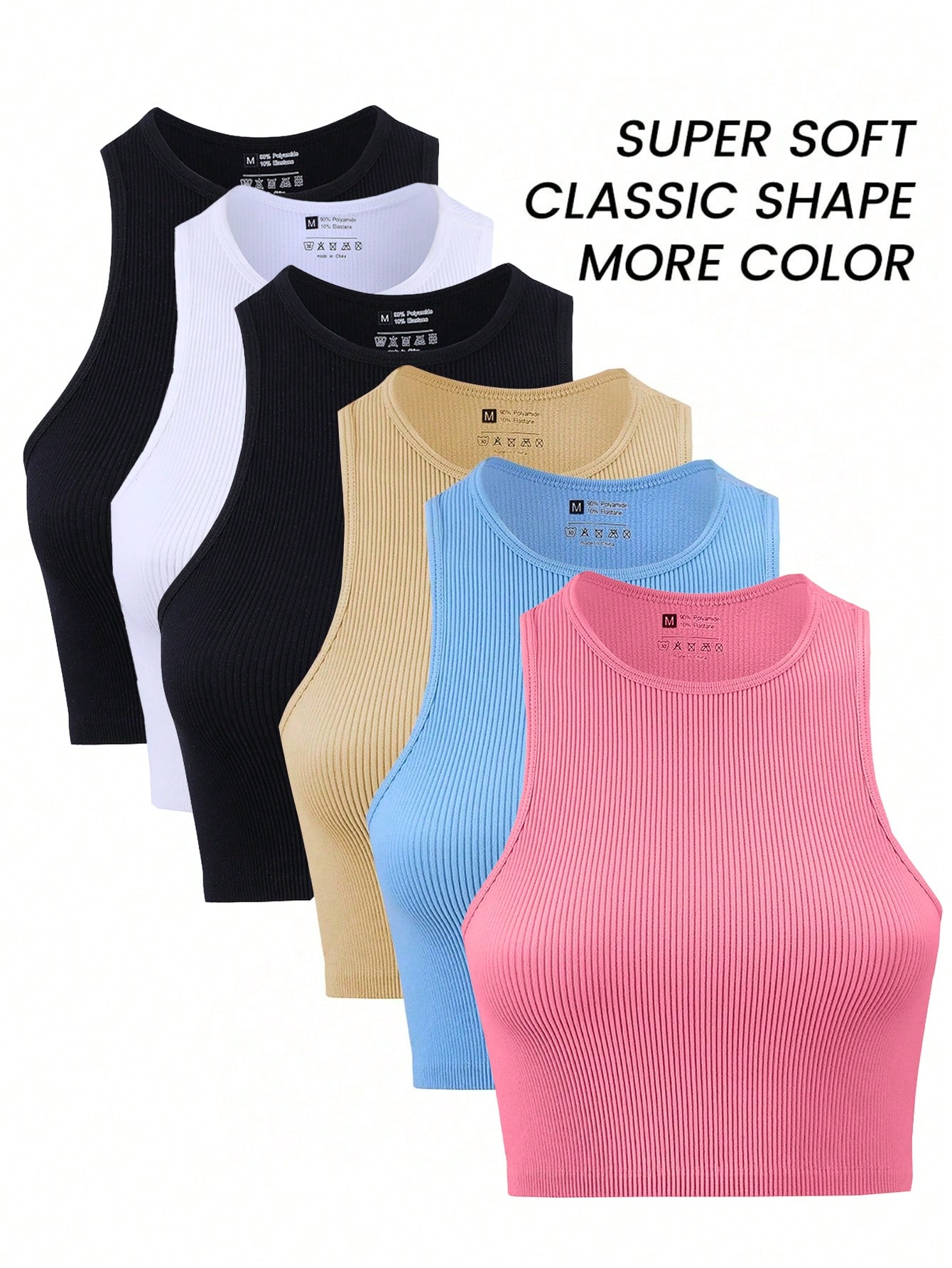 6Pcs Seamless Ribbed Workout C - Tank Top Ribbed 리뷰 및 가격