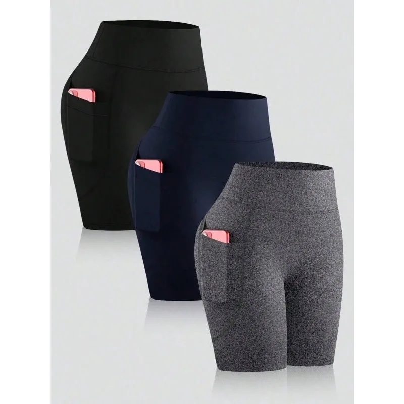 High Waist Yoga Shorts 3Pcs Se - Compression Shorts Athletes 리뷰 및 가격